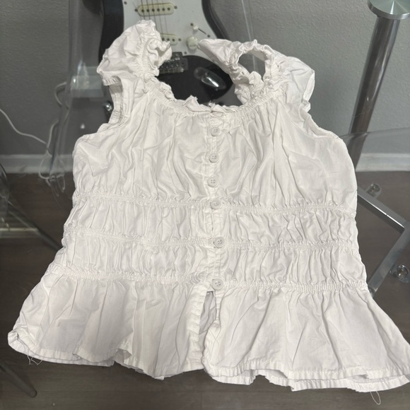 Speed Limit Ivory Buttoned Blouse - Picture 1 of 5